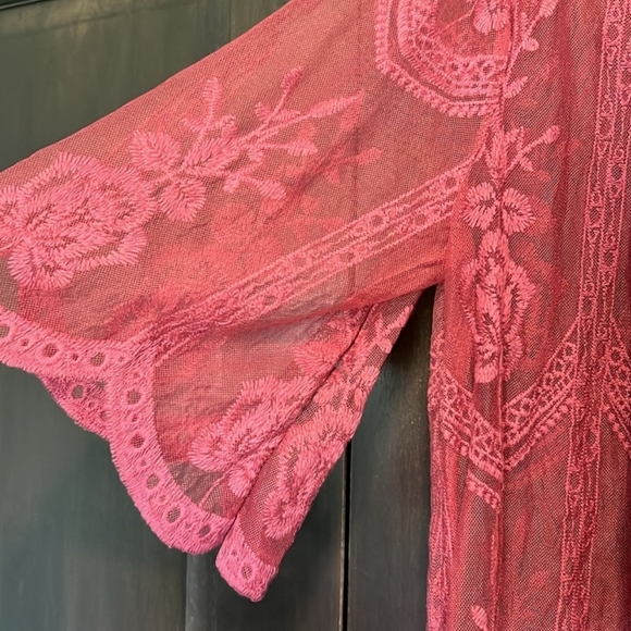 MISS CHIEVOUS Duster Wine Color Lace L/XL - Picture 3 of 6